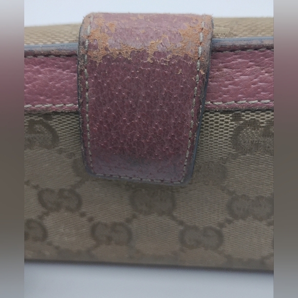 Gucci Brown and Burgundy Wallet With Callouts In Description 7.5"L×4"H - Picture 3 of 11